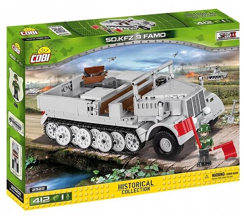 Конструктор Cobi Small Army World War II 2522 Немецкий полугусеничный бронированный тягач Sd.Kfz.9 Famo, 412 дет.