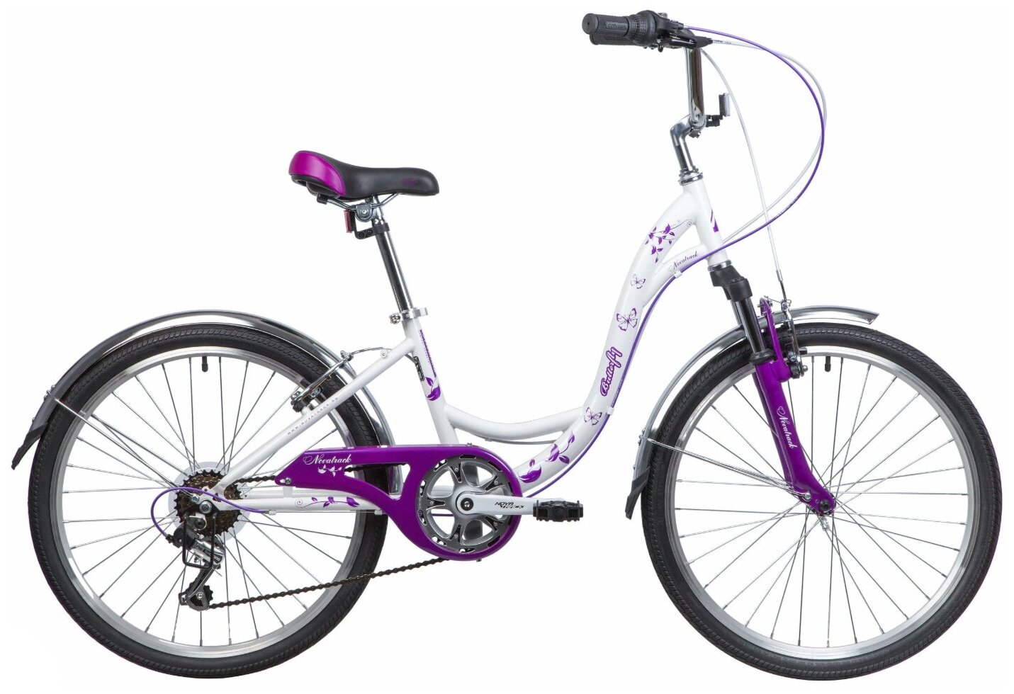 Велосипед NOVATRACK Butterfly 24 (2019) 13 фиолетовый