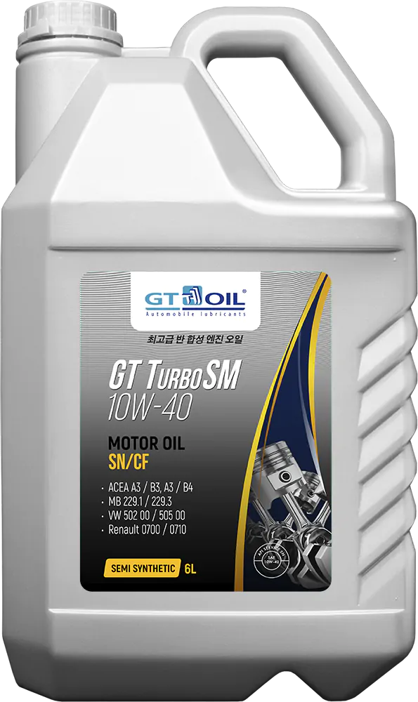 Полусинтетическое моторное масло GT OIL GT Turbo SM 10W-40, 6 л