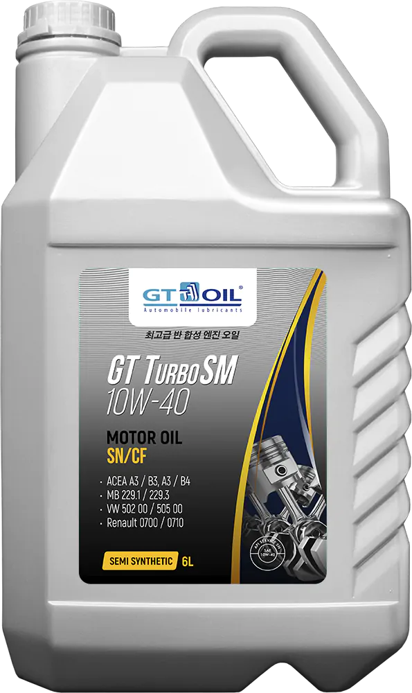 GT OIL Масло Моторное Gt Turbo Sm, Sae 10w40, Api Sm,Sn/Cf, 6 Л