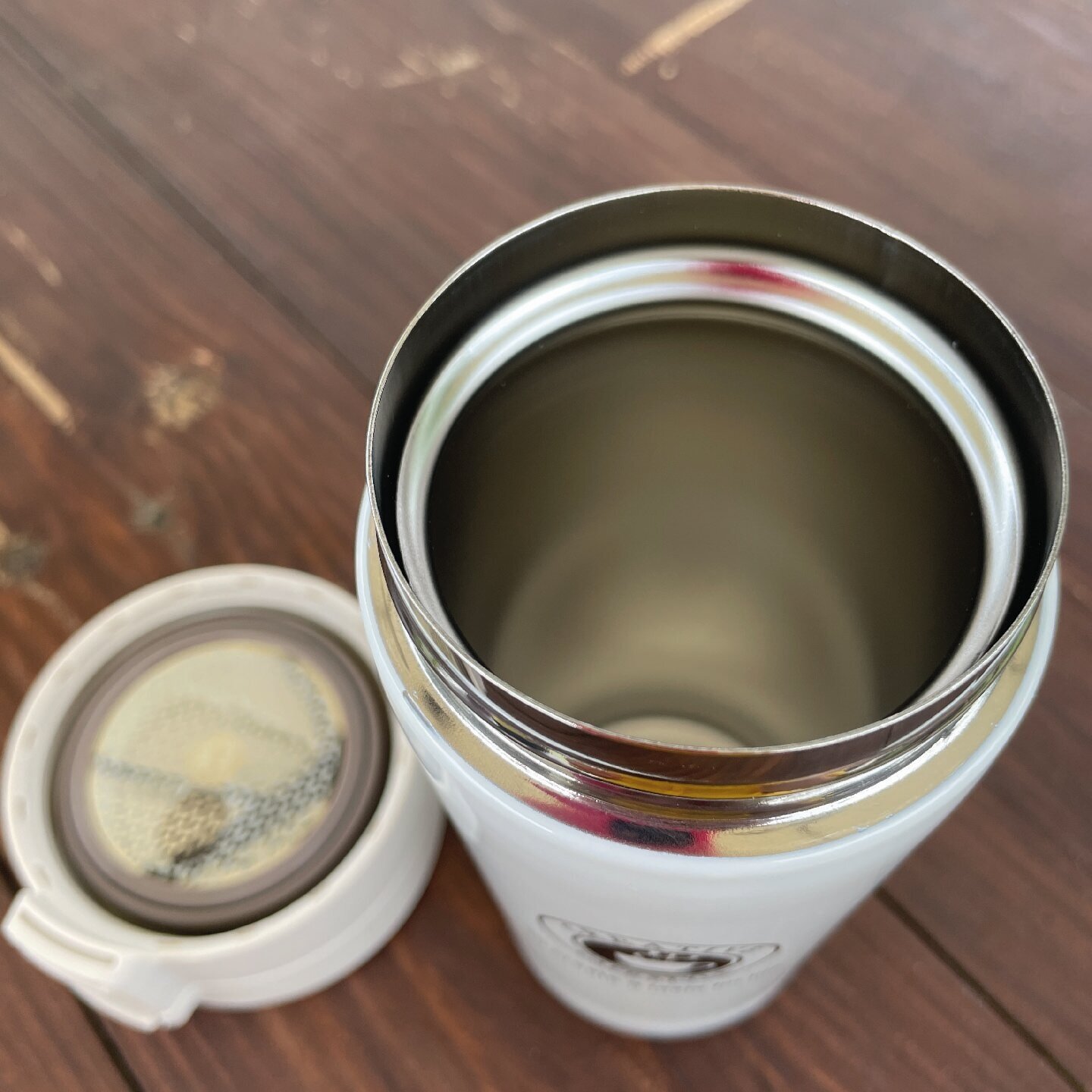 Термокружка для кофе и чая, нержавеющая сталь, 450 мл, белый - фотография № 10