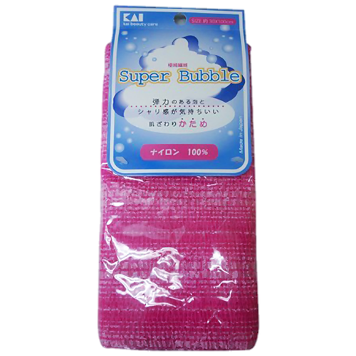 KAI Мочалка Super Bubble розовый kai мочалка super bubble голубой