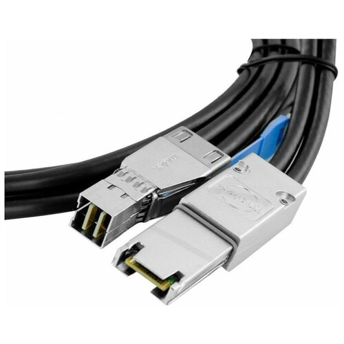 Кабель BROADCOM SFF8644 - SFF8088 (LSI00336), 1 м, черный кабель broadcom кабель cbl sff8644 8088 20m lsi00337 l5 25199 00 sff8644 to sff8088