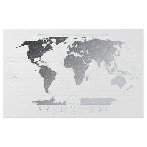 Скретч-карта мира прозрачная AIR World Travel Map