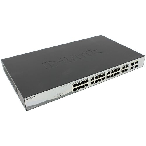 Коммутатор D-Link DGS-1210-28P/F1 h3c ls 6520 22sg si автономный источник питаниясервер ethernet поддерживающий 8 10 100 1000base t портов