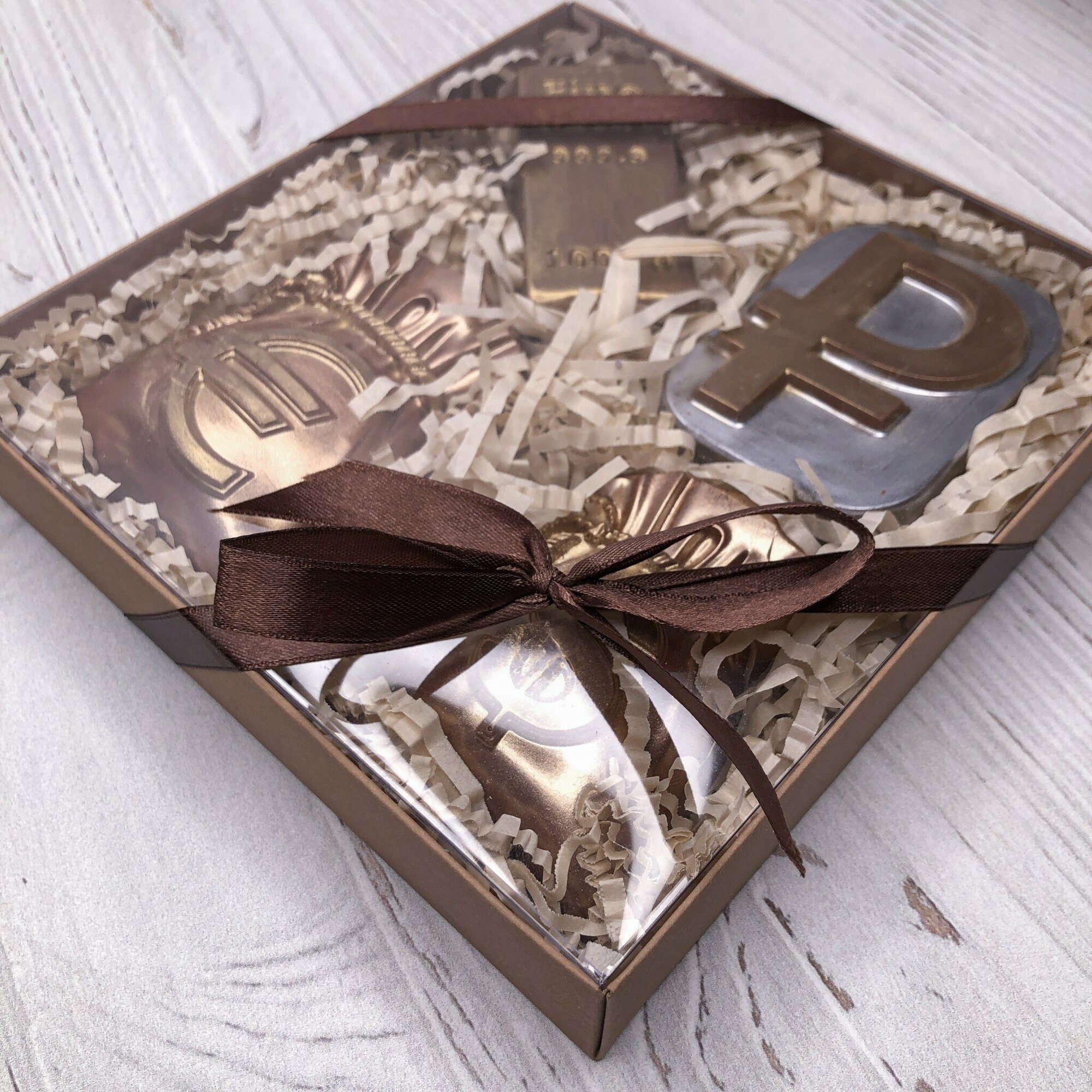 Шоколадная фигурка из бельгийского шоколада "Шоколадный набор "Денежный"" - фотография № 6