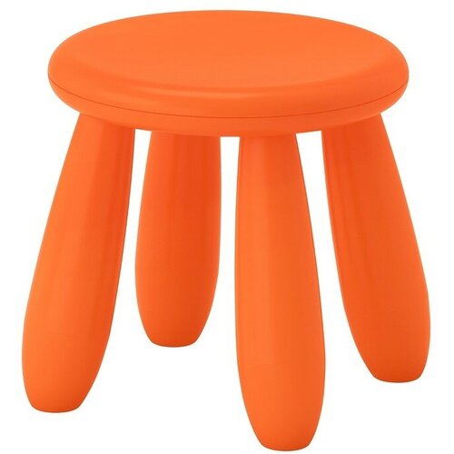 IKEA Табурет детский маммут, для дома и улицы, оранжевый