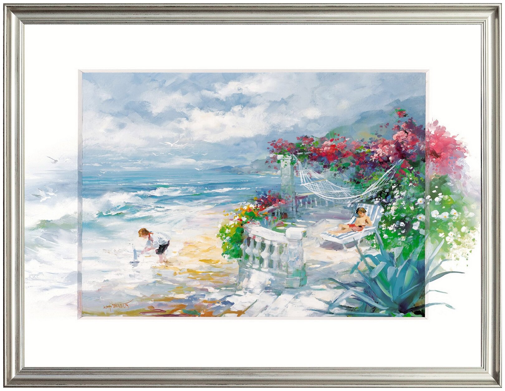 Картина на холсте, "Спокойствие", 80х60 см, художник - Willem Haenraets. Холст на деревянном подрамнике, оформлена в багет, Арт. ХВ-х88