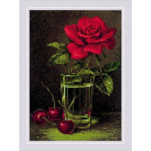 Роза и черешня #2123 Риолис Набор для вышивания 15 х 21 см Счетный крест набор для вышивания риолис 2123 роза и черешня