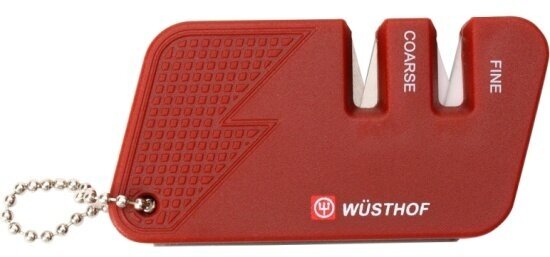 Точилка для ножей Wuesthof Sharpeners двухуровневая, карманная, красный