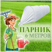 Парник для овощных, ягодных и декоративных насаждений с укрывным материалом до 6 метров