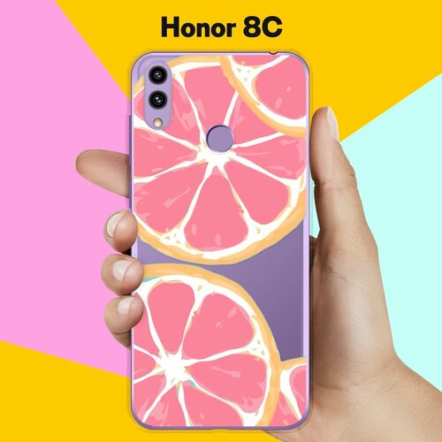 Силиконовый чехол на Honor 8С Грейпфрут / для Хонор 8Ц силиконовый чехол на honor 8с ежики для хонор 8ц