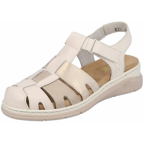 фото Босоножки rieker, размер 37, бежевый