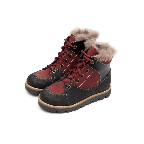 Ботинки Tapiboo, зимние, натуральный нубук, на молнии, размер 35, бордовый