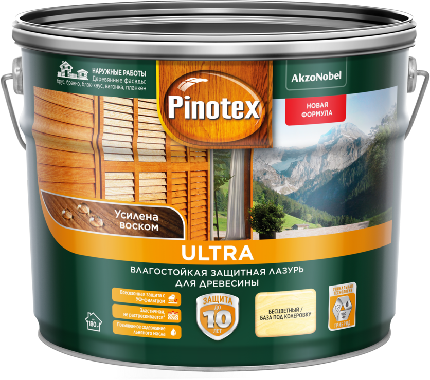 Pinotex Ultra / Пинотекс Ультра антисептик для древесины 2,5л тик