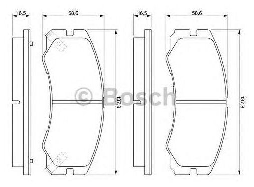 BOSCH дисковые колодки передние 0986424366