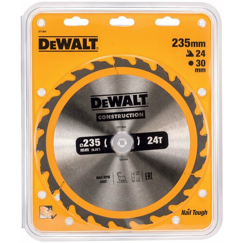 Пильный диск CONSTRUCT (235х30 мм; 24 ATB) Dewalt DT1954 15568548 пильный диск construct 190х30 мм 18 atb dewalt dt1943