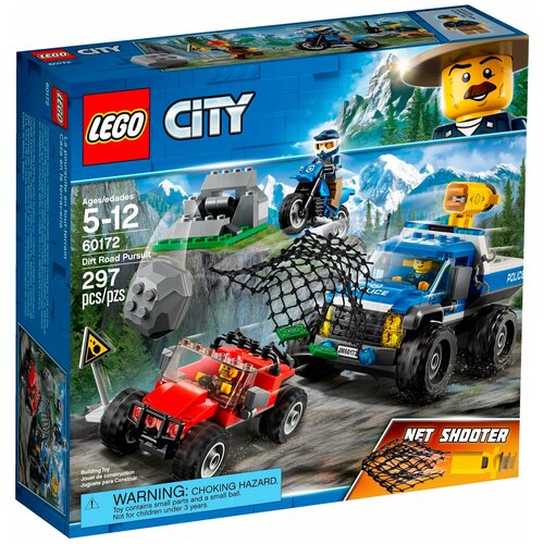 Конструктор LEGO City 60172 Погоня по грунтовой дороге, 297 дет.