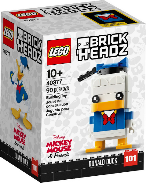 Конструктор LEGO BrickHeadz 40377 Дональд Дак, 90 дет.