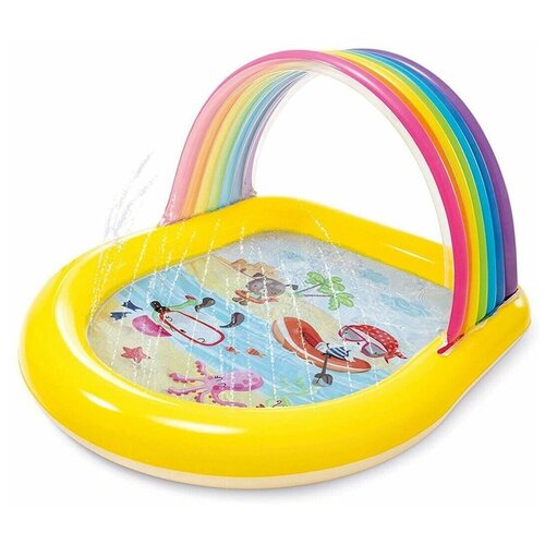 водный игровой центр intex 57135np 333x229x112 Детский бассейн Intex Rainbow Arch Spray (57156), 147х86 см