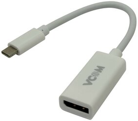 Адаптер VCOM USB Type-C - DisplayPort (CU422) 0.15 м, белый