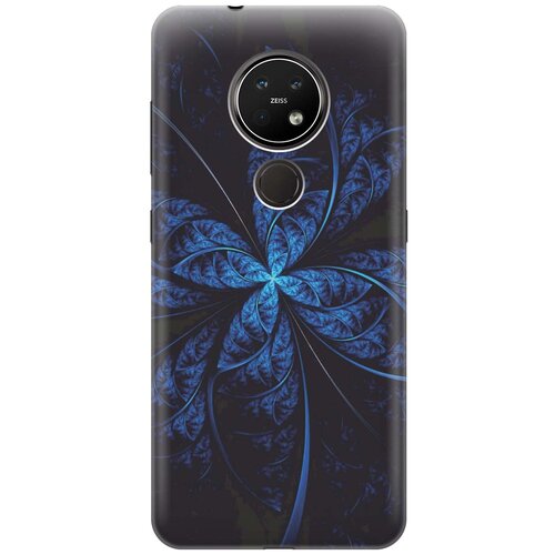 фото Re:paчехол - накладка artcolor для nokia 6.2 / 7.2 с принтом "темно-синяя абстракция"