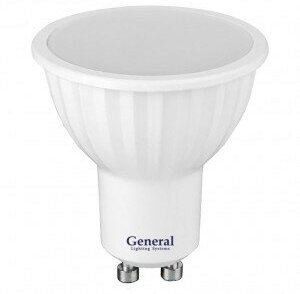 Светодиодная LED лампа General MR16 GU10 10W 6500K 6K 50x56 пластик/алюм GLDEN-MR16-10-230-GU10-6500 661063