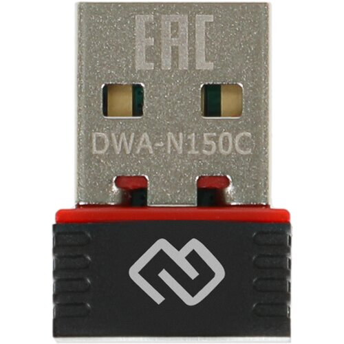 Сетевой адаптер Wi-Fi Digma DWA-N150C N150 USB 2.0 (ант. внутр.) 1ант. (упак:1шт)