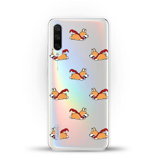 фото Силиконовый чехол корги с шарфом на xiaomi mi a3 andy & paul