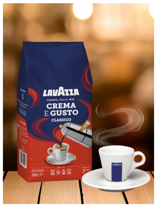 Кофе в зернах Lavazza Crema e Gusto Classico, 2 уп., 1 кг - фотография № 2