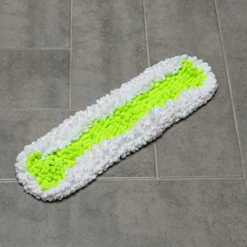 Насадка для плоской швабры с гибкими краями 38 8 см 90 гр микрофибра букли цвет белый 800₽