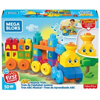 Конструктор Mega Bloks Музыкальный поезд Алфавит для малышей FWK22, 50 дет.