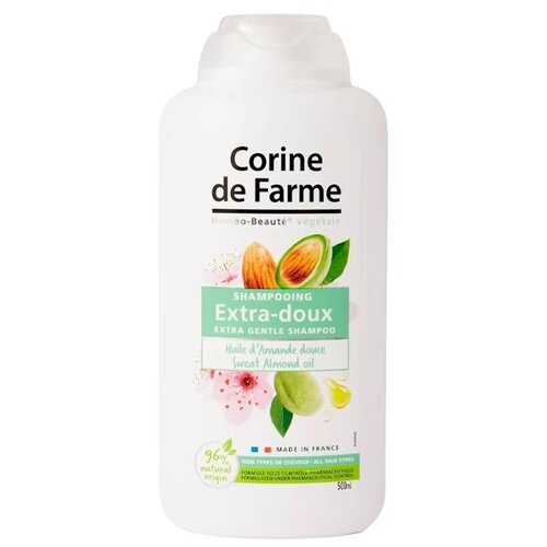 CORINE de FARME шампунь для волос Extra Gentle Мягкий с Маслом Миндаля, 500 мл шампунь corine de farme мягкий с маслом миндаля 500 мл