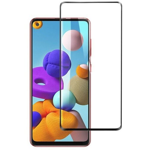 Защитное стекло Full Glue для Samsung Galaxy A21S A217 полноэкранное черное