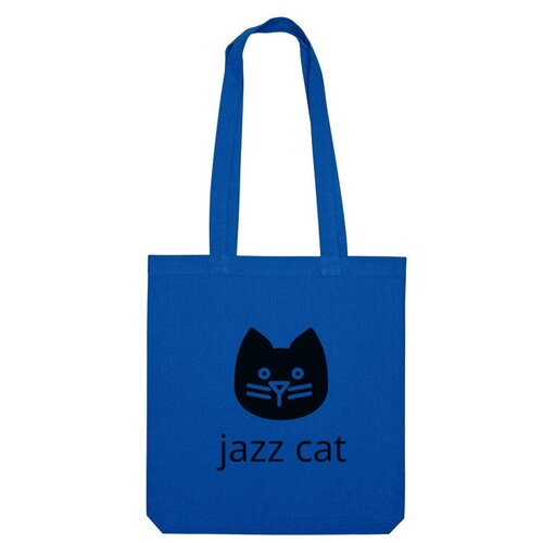 Сумка шоппер Us Basic, синий сумка джазовый кот желтый