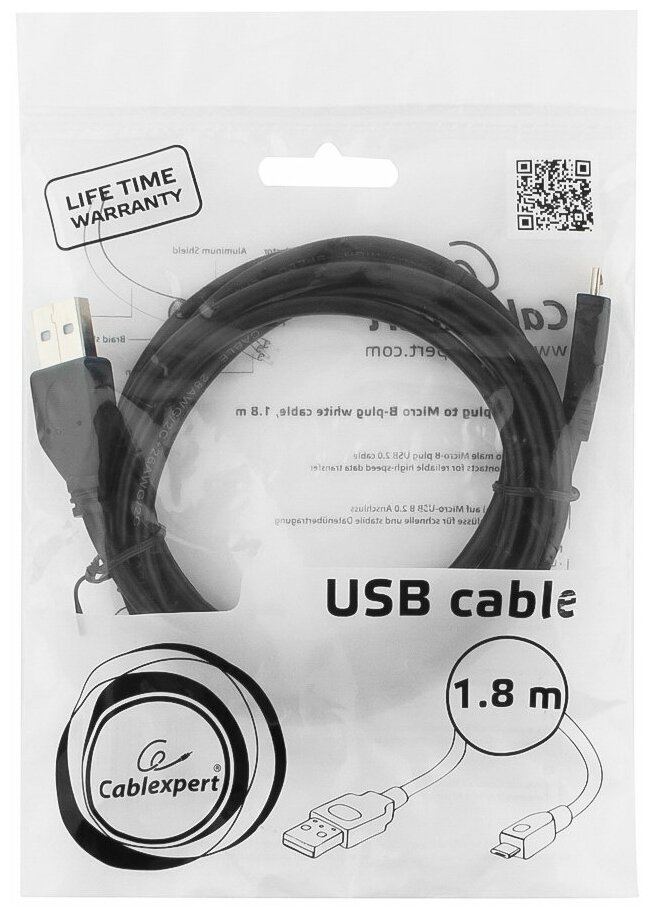 Кабель Cablexpert USB - microUSB (CCP-mUSB2-AMBM-6)