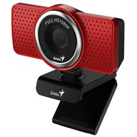 Веб-камера Genius ECam 8000 красная (Red), 1080p Full HD, Mic, 360°, универсальное мониторное крепление, гнездо для штатива