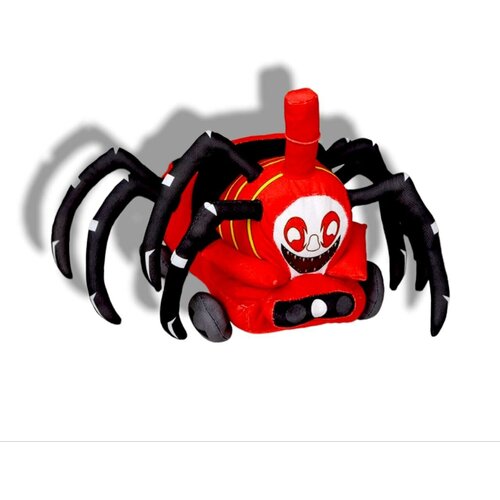 Мягкая игрушка поезд-паук Чарльз 30 см красно-черный
