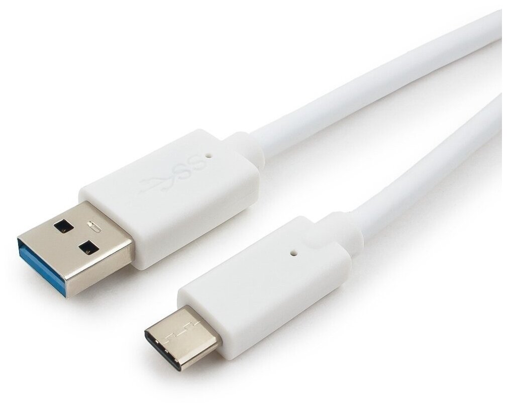 Кабель интерфейсный USB 3.0 Cablexpert CCP-USB3-AMCM-1M-W / TypeC белого цвета
