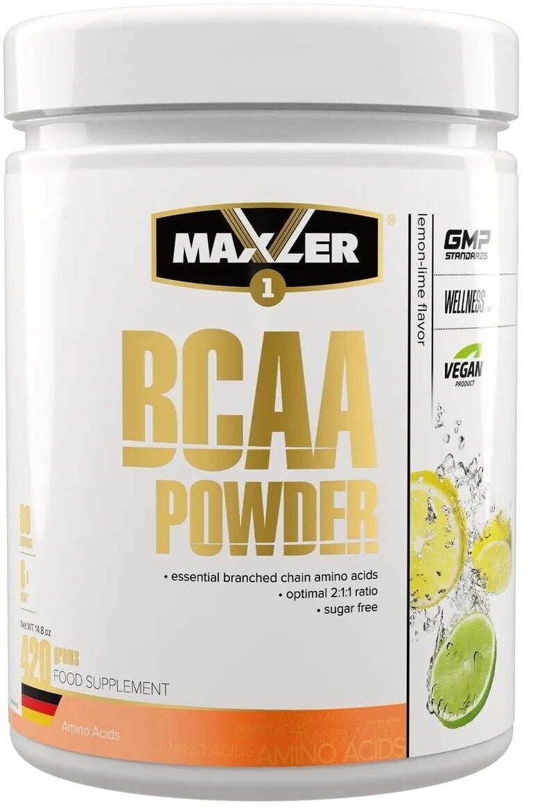 Maxler BCAA Powder EU 420 гр (Maxler) Лимон-лайм