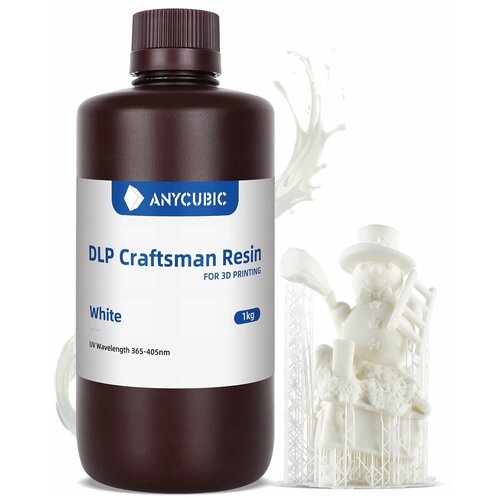 Фотополимер Anycubic Craftsman Resin Белый, 1 л фотополимер anycubic colored uv resin чёрный 1 л