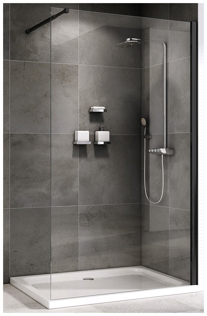 фото Душевая перегородка Abber AG61090B низкий поддон 90см*90см