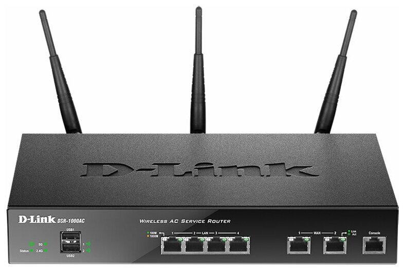 D-Link Гигабитный сервисный маршрутизатор с резервированием WAN портов DSR-1000AC/RU