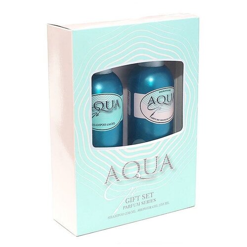 Подарочный косметический парфюмерный набор FESTIVA Parfum Series AQUA GI для женщин (Шампунь250мл. + Гель д/душа250мл.)