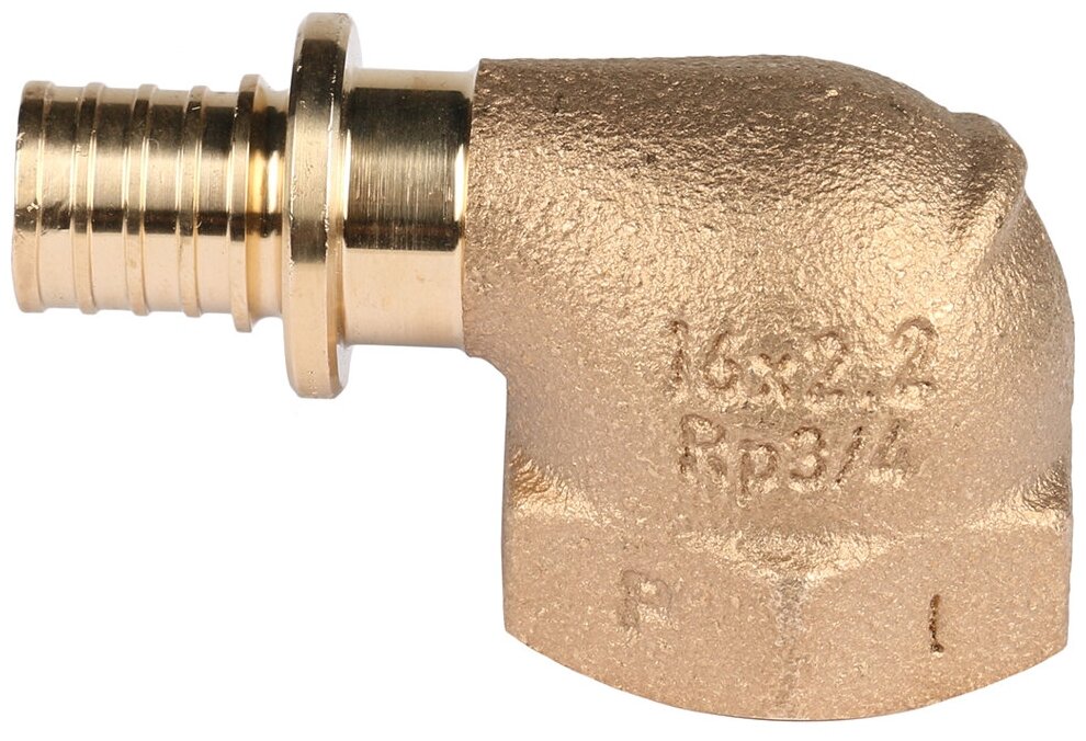 RX 13660951001 Угольник (3/4", 16 мм, 90 °, бронза) REHAU - фото №1