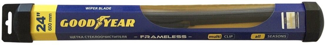 Щетка стеклоочистителя Goodyear Frameless Multi Clip 600 мм бескаркасная