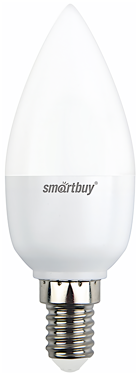 Лампа светодиодная SmartBuy SBL, E14, C37, 7Вт, 3000 К