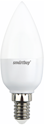 Лампа cветодиодная Smartbuy, C37, 7 Вт, E14, 3000 К, теплый белый