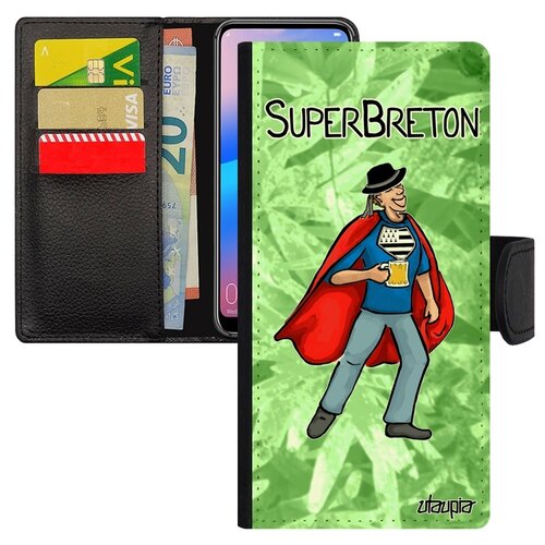фото Чехол книжка на телефон samsung galaxy a10, "супербретонец" герой бретань utaupia