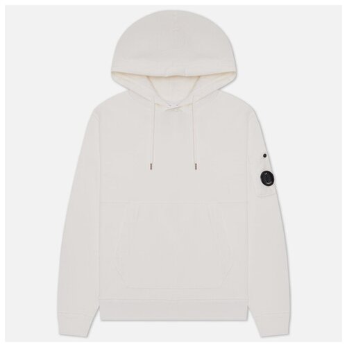 фото Мужская толстовка c.p. company cotton fleece hoodie garment dyed белый, размер m